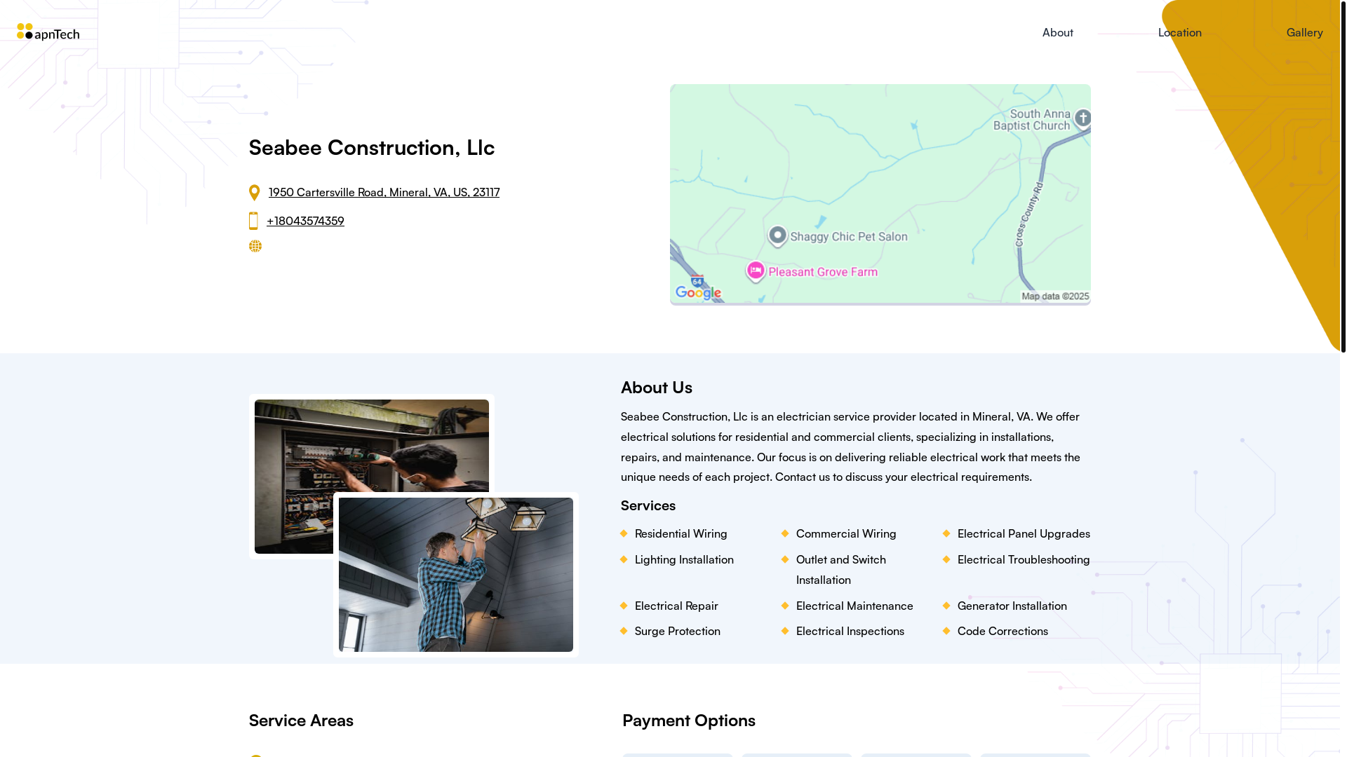 website screenshot of https://seabeeconstructionllc.online/