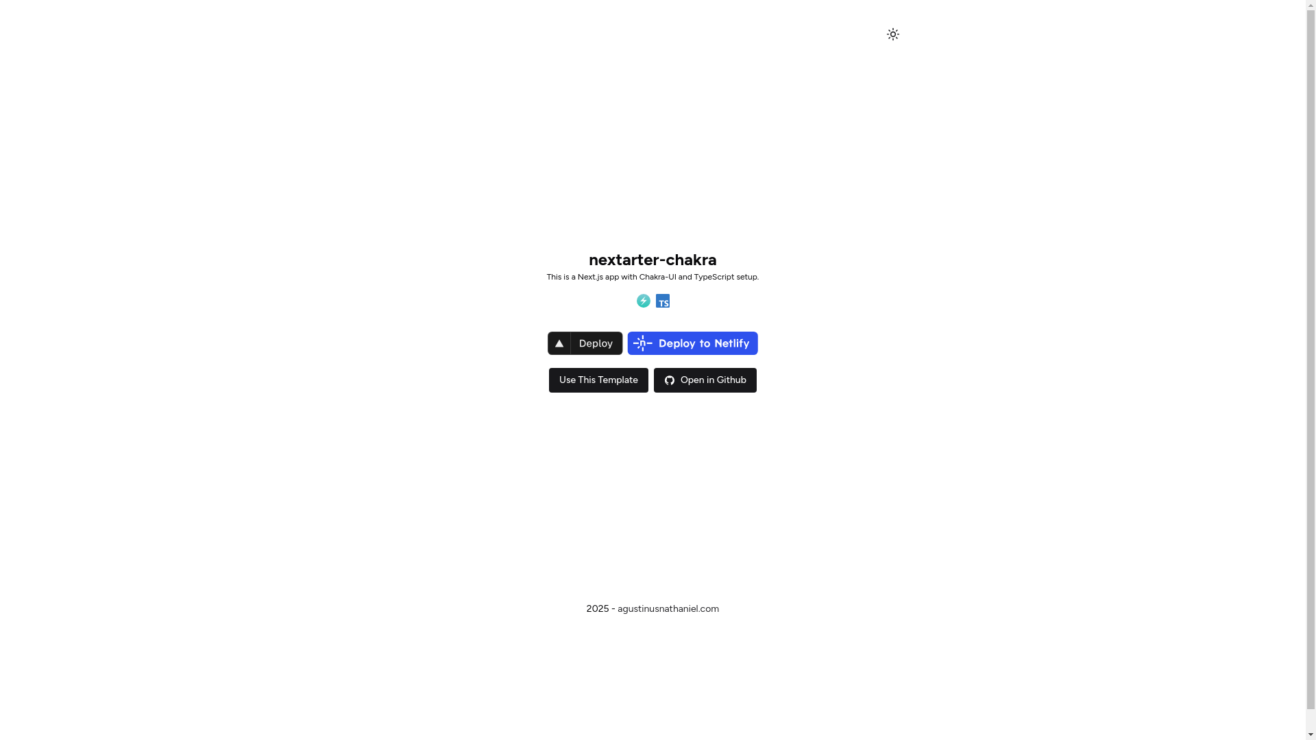 website screenshot of https://nextarter-chakra-au3.pages.dev/