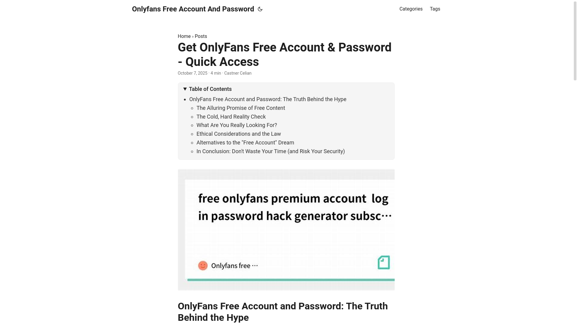 website screenshot of https://onlyfans-free-account-and-password.pages.dev/