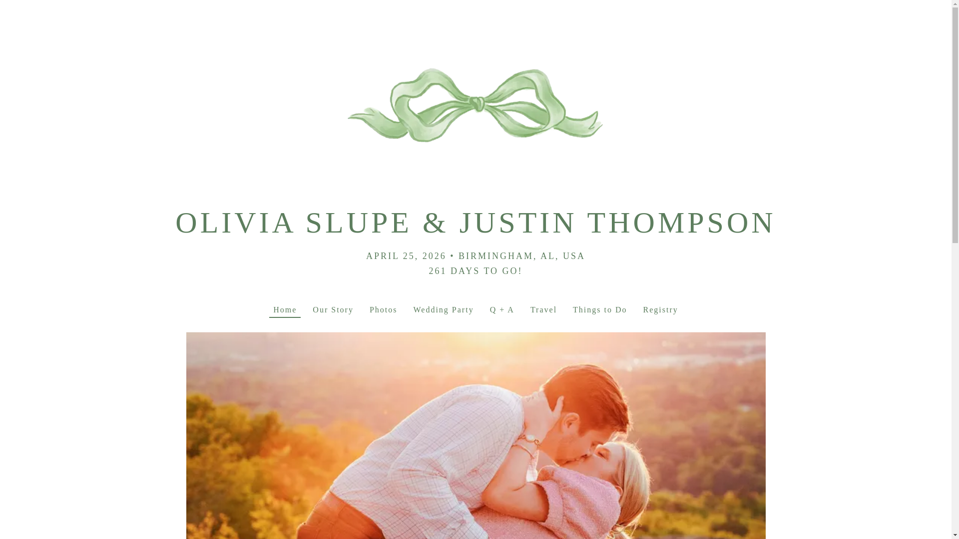 website screenshot of https://justinandolivia.us/