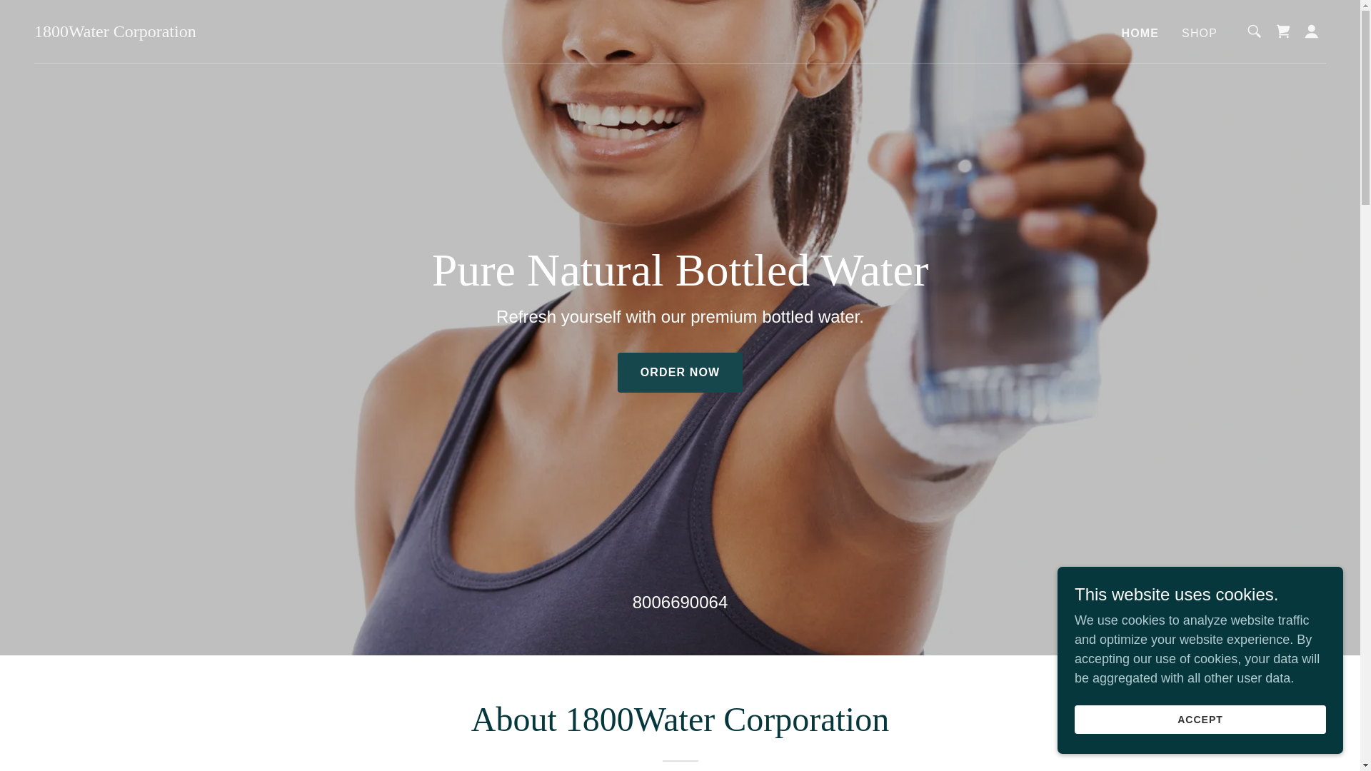 website screenshot of https://1800water.co/