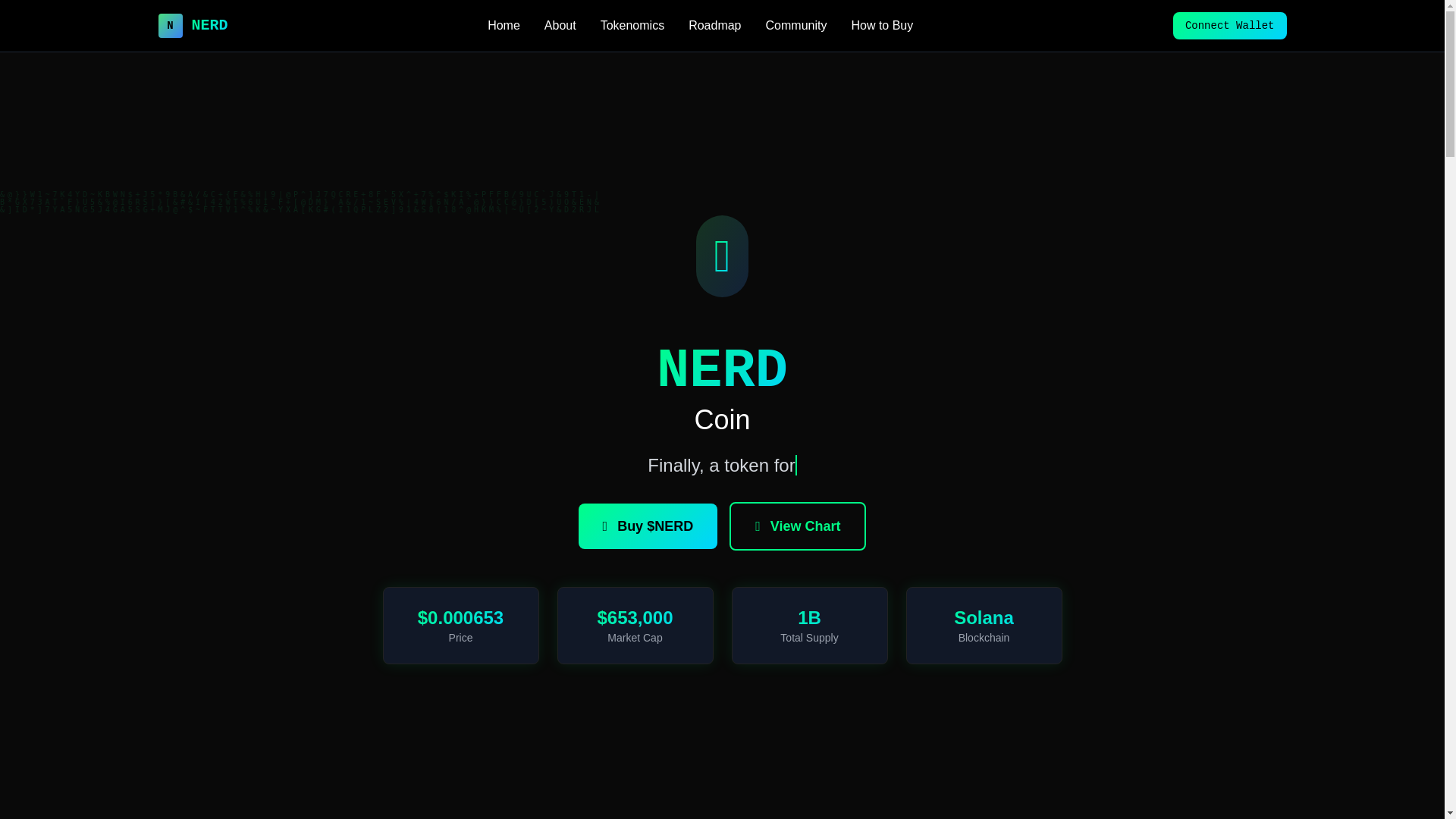 website screenshot of https://nerdcoin-test.online/
