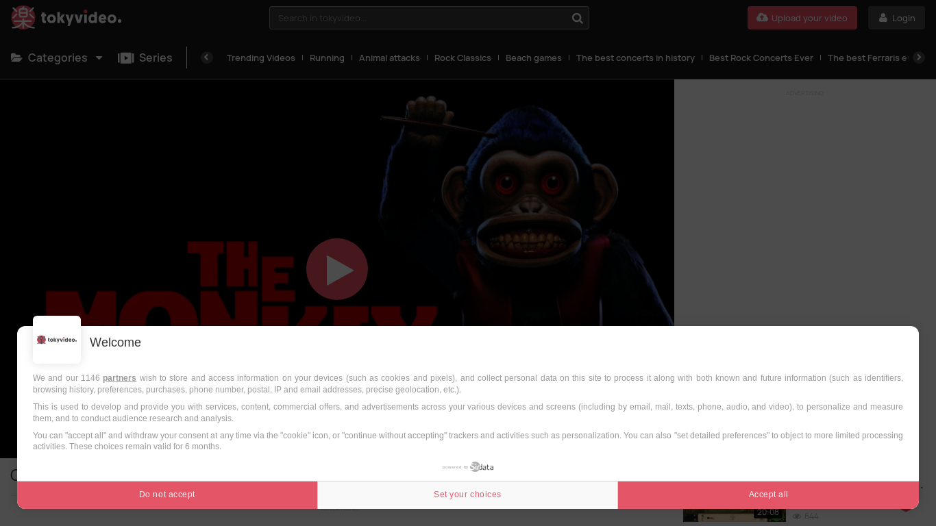 website screenshot of https://www.tokyvideo.com/br/video/o-macaco-legendado-2025-netcine