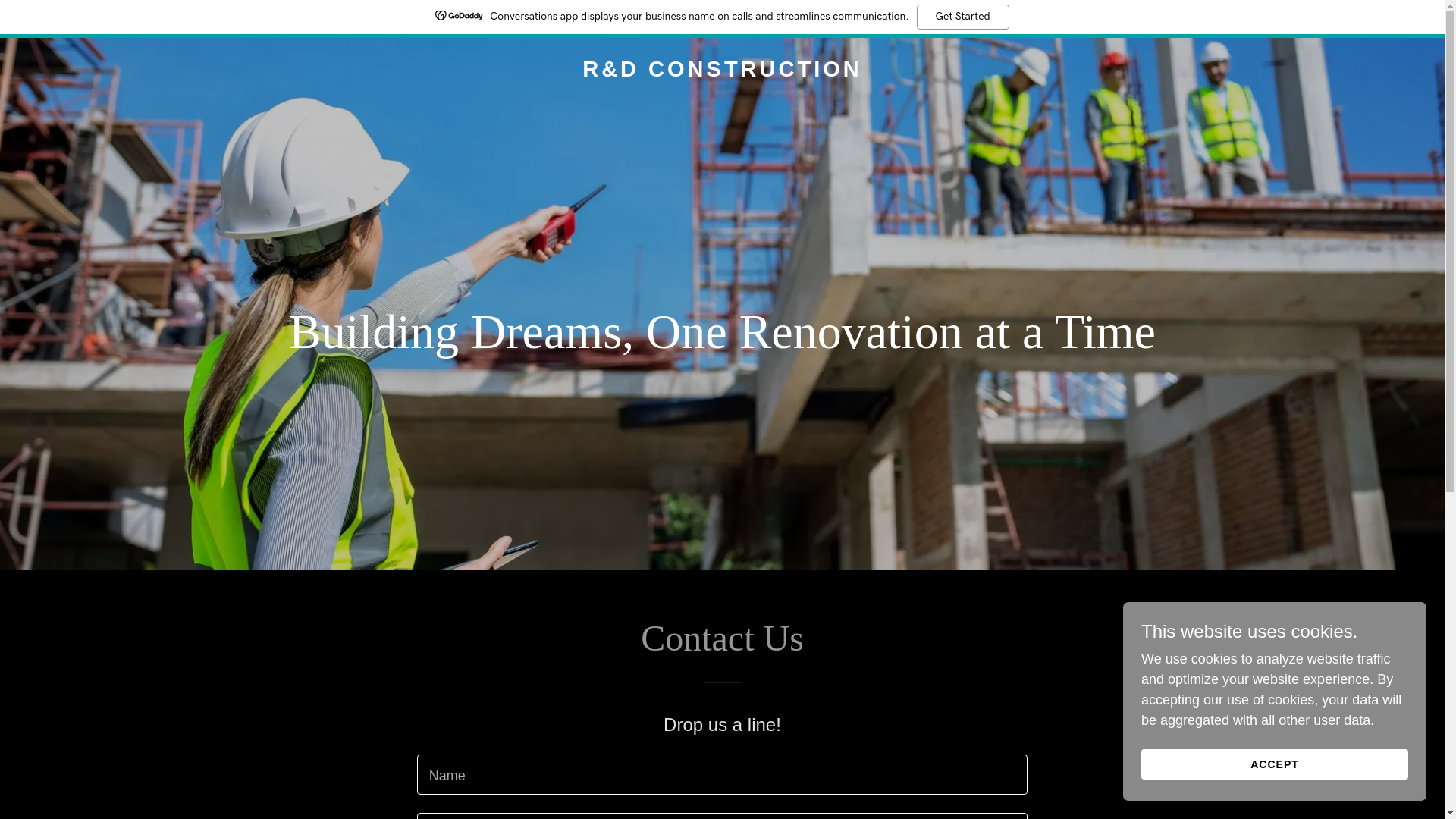 website screenshot of https://randdconstruction17.com/