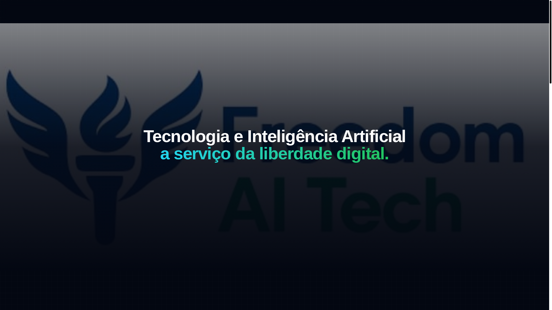 website screenshot of https://freedomaitech.com.br/