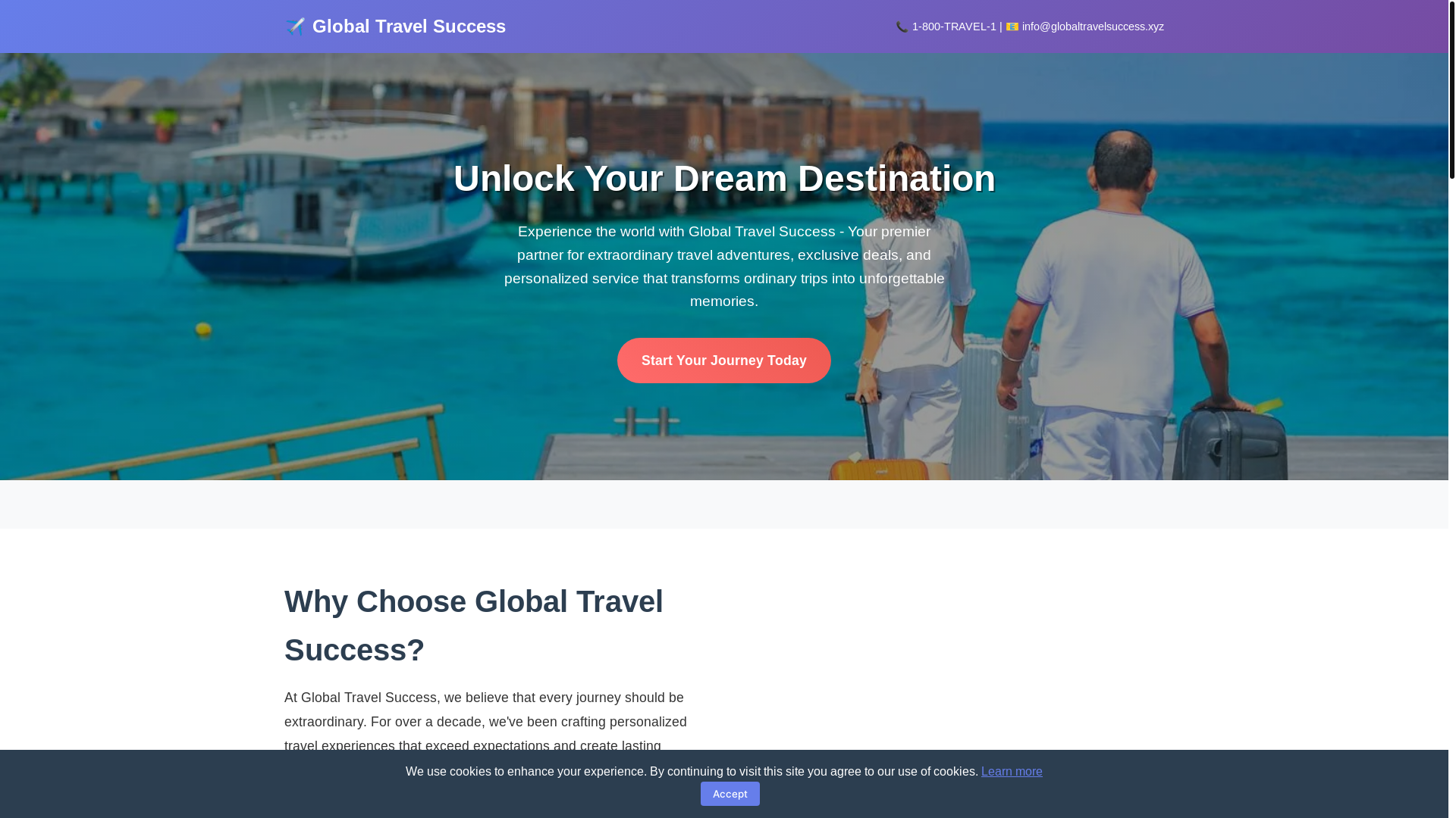 website screenshot of https://globaltravelsuccess.xyz/