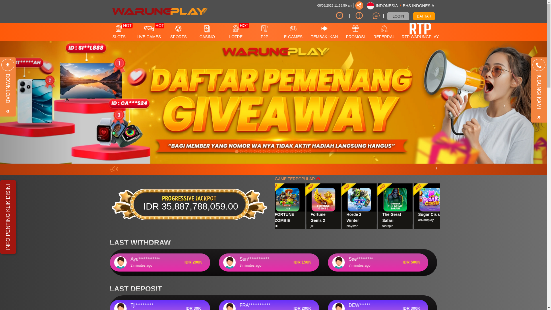 website screenshot of https://warungplaykawaii.xyz/