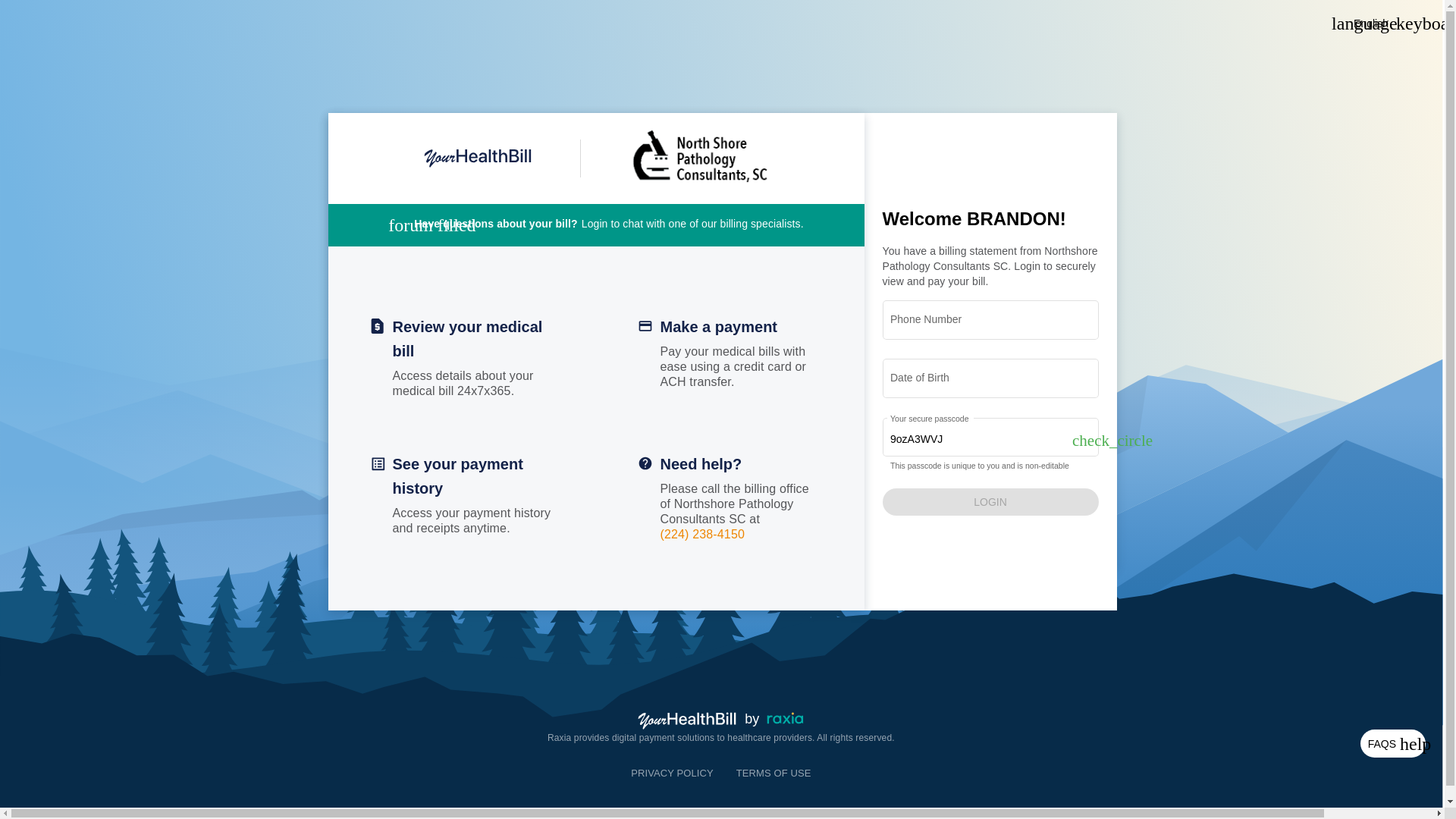 website screenshot of https://yourhealthbill.com/i/9ozA3WVJ