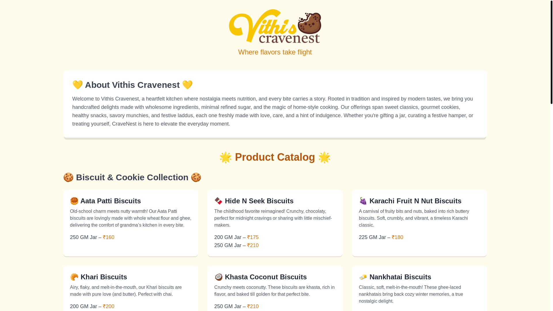 website screenshot of https://vithis-cravenest.pages.dev/