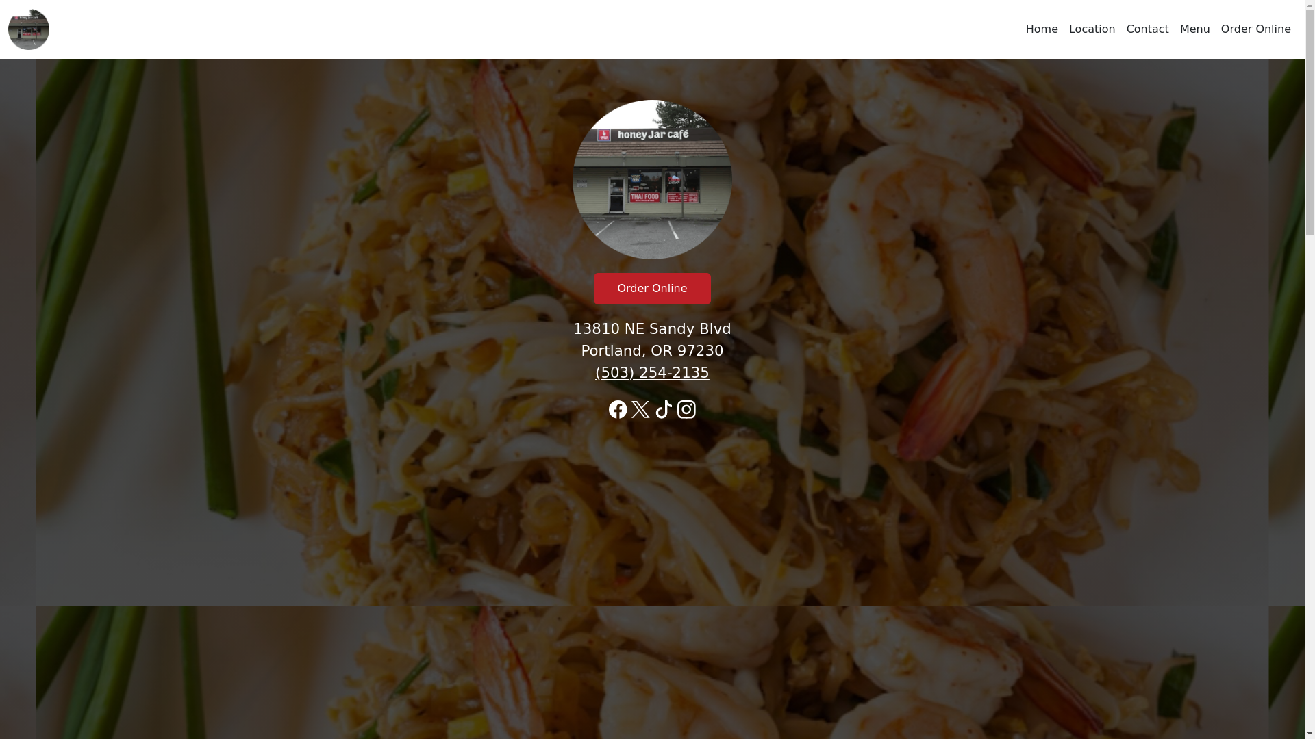 website screenshot of https://honeyjarthai.com/