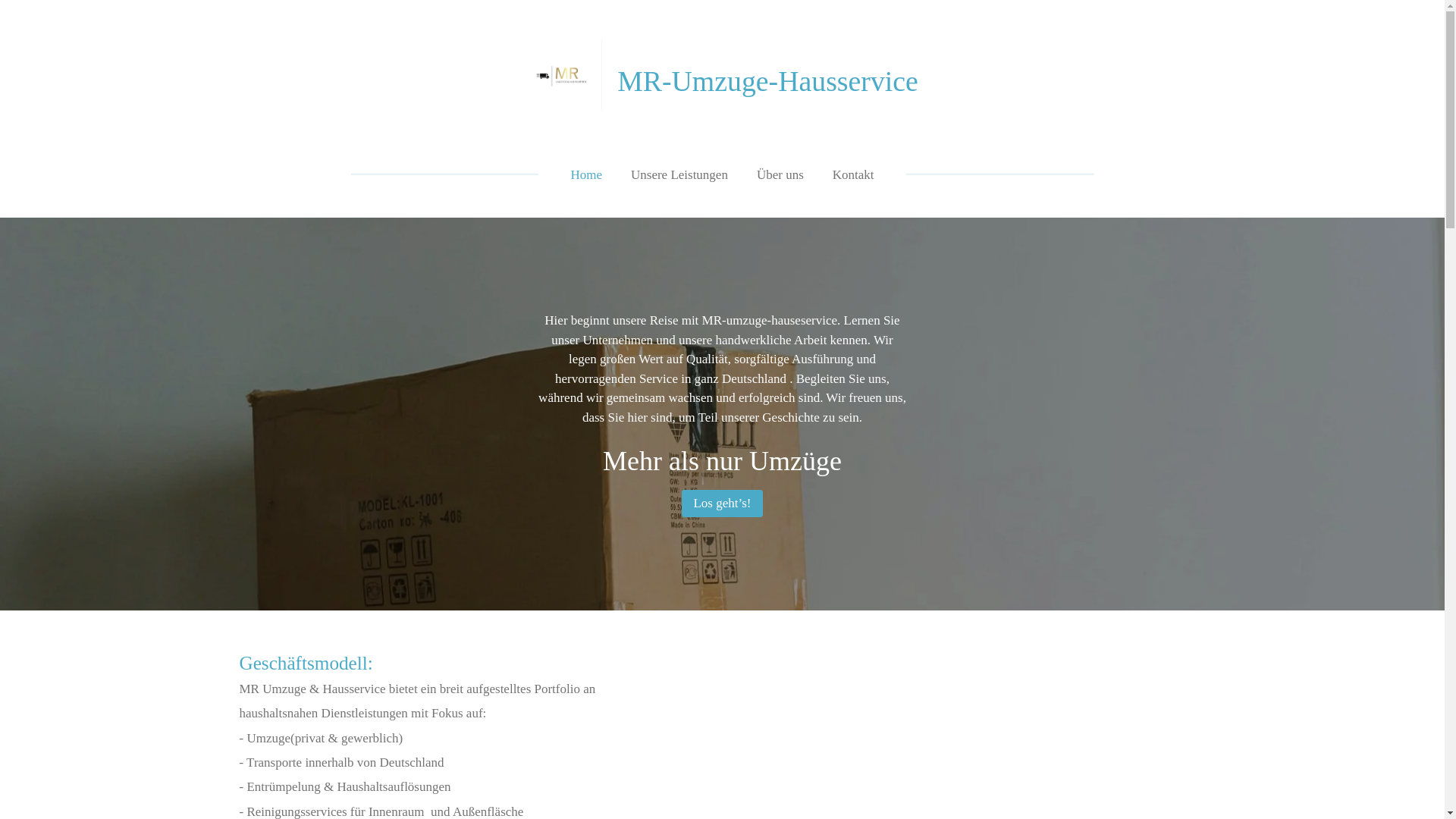 website screenshot of https://mr-umzuge-hauseservice.de/