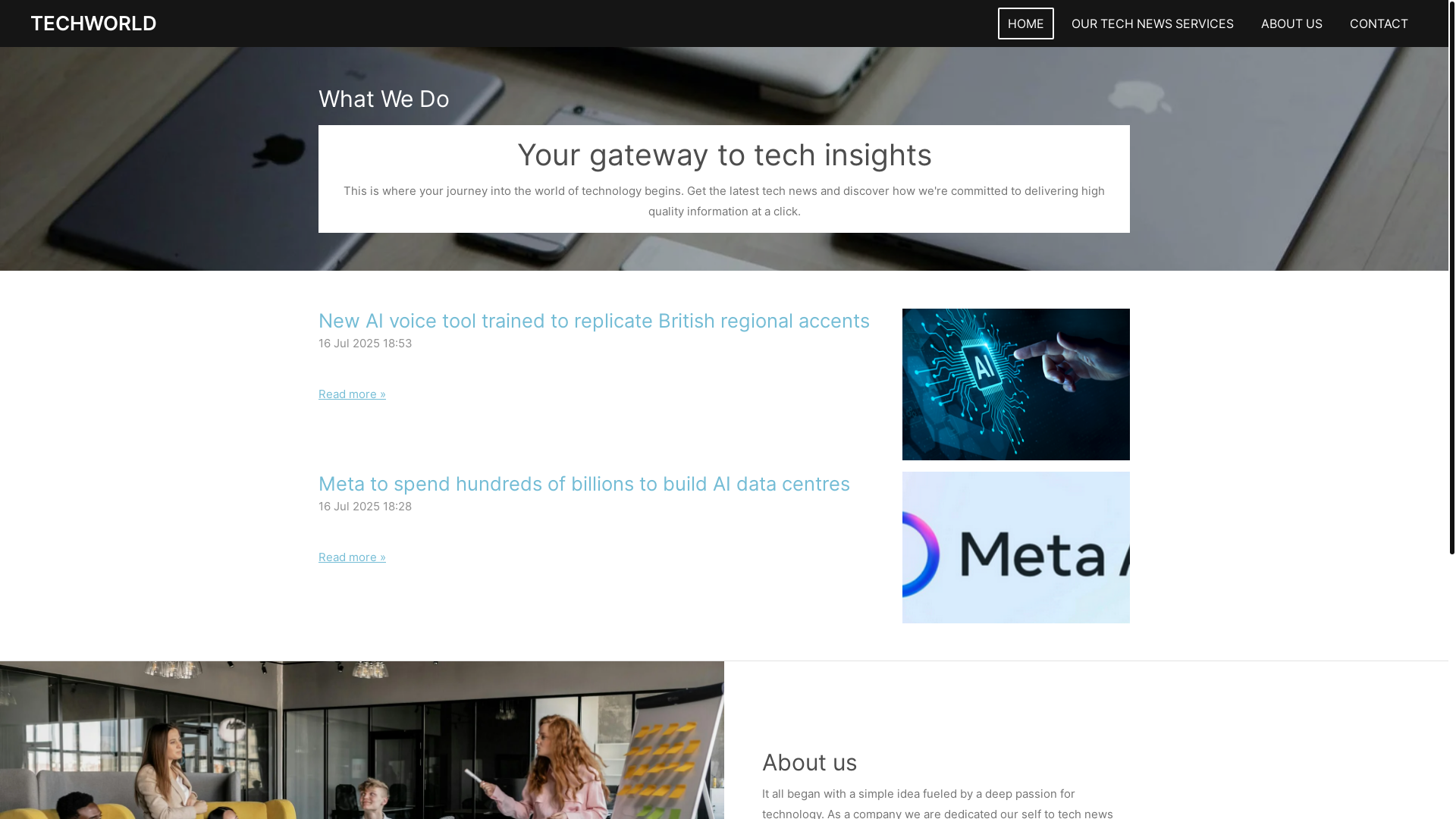 website screenshot of https://techworld1.org/