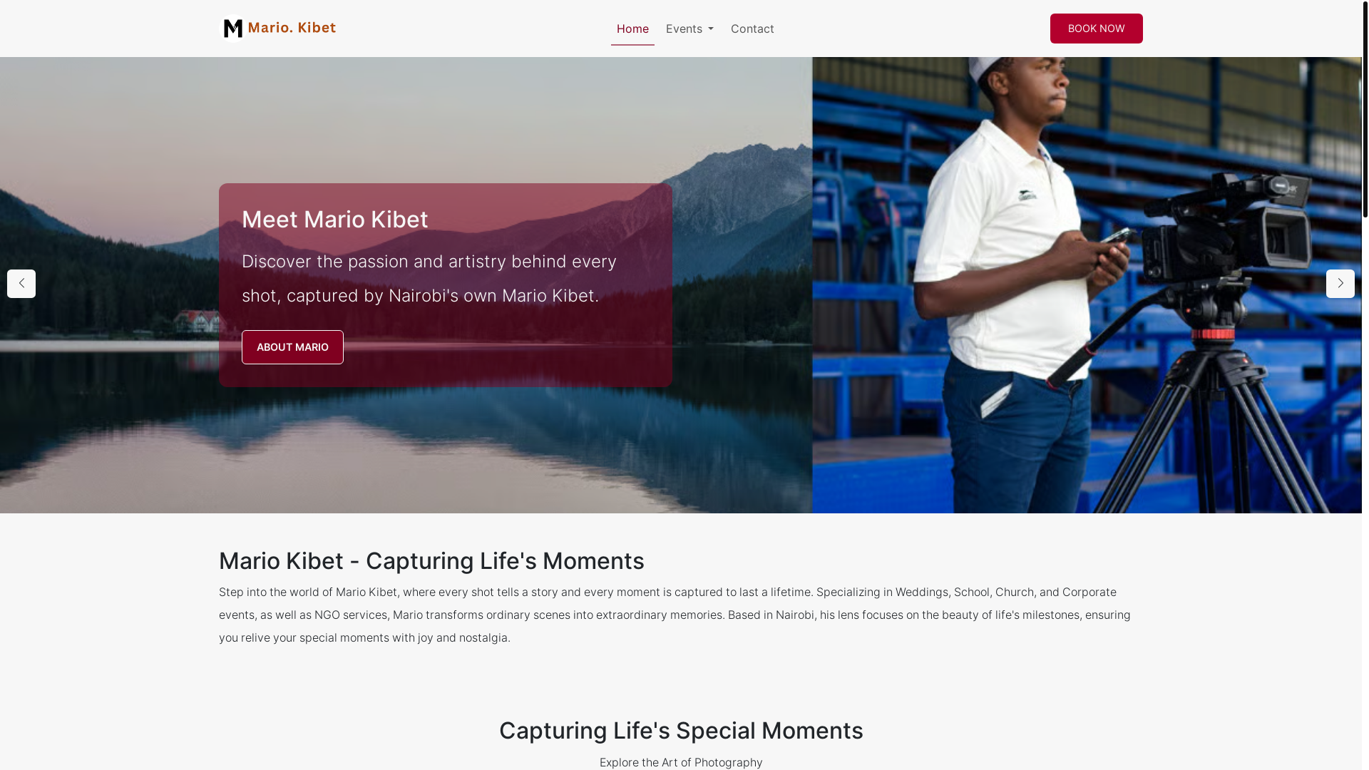 website screenshot of https://mariokibet.com/