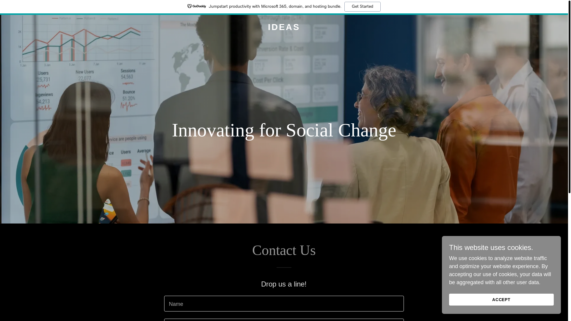 website screenshot of https://ideasme.org/