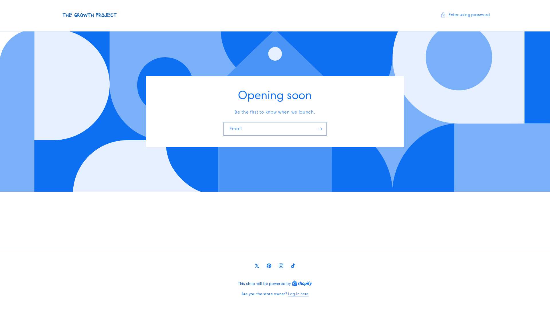 website screenshot of https://thegrowthproject.store/