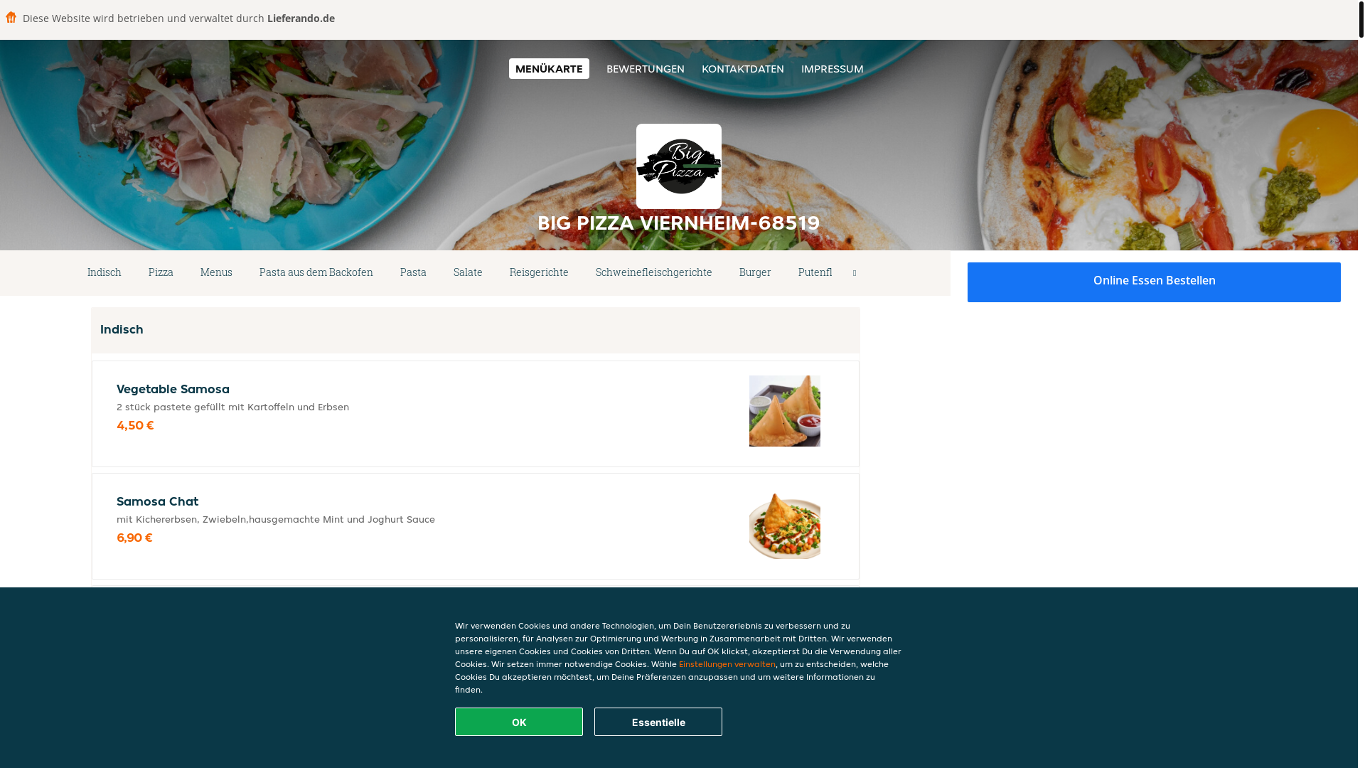 website screenshot of https://viernheim-bigpizza.de/