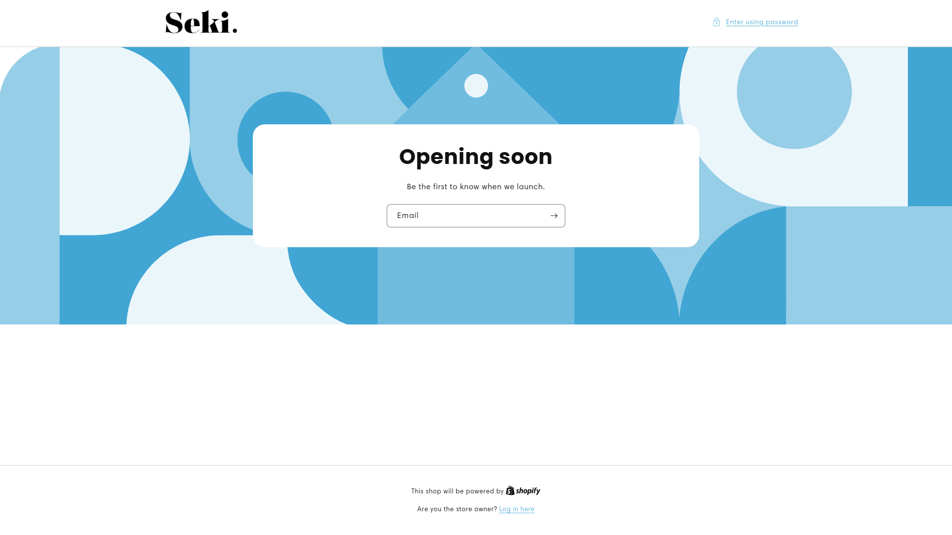 website screenshot of https://getseki.shop/