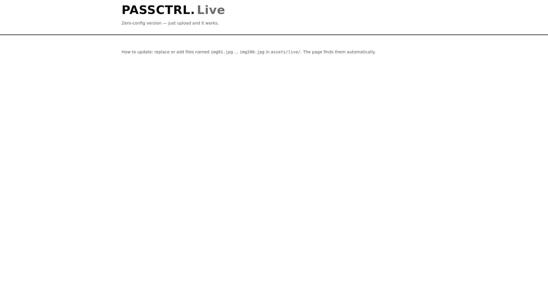 website screenshot of https://passctrl.live/