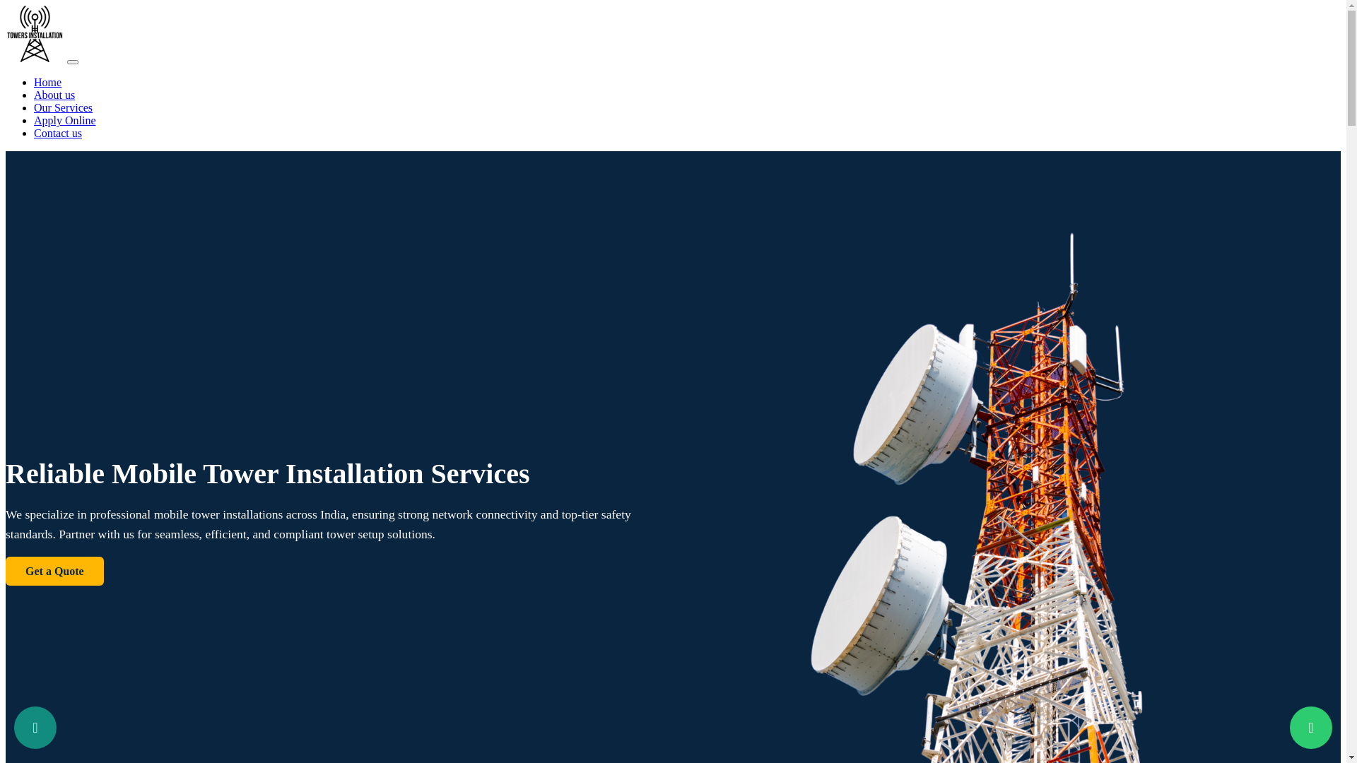 website screenshot of https://towersinstallationonline.in/