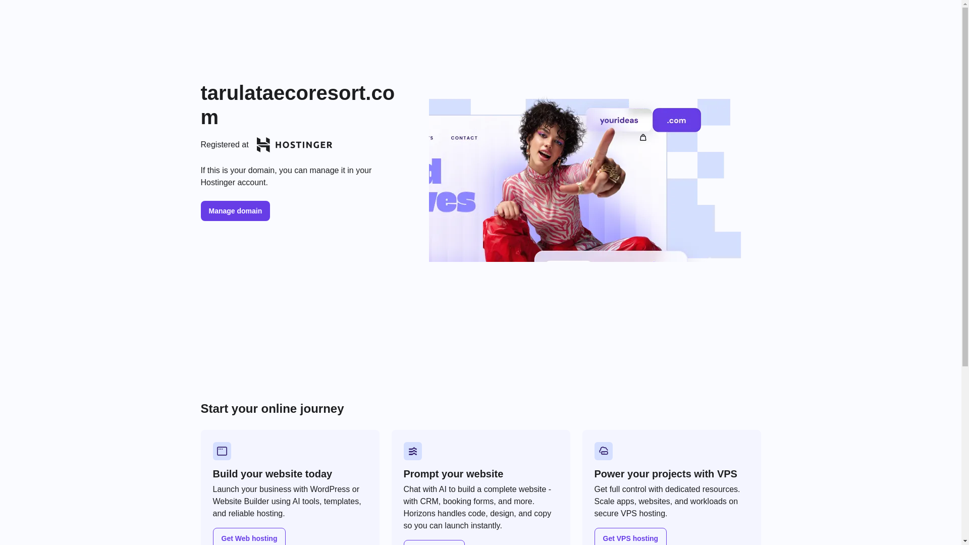 website screenshot of https://tarulataecoresort.com/