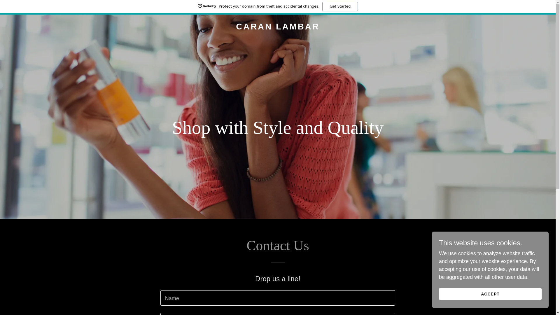 website screenshot of https://caranlambar.store/