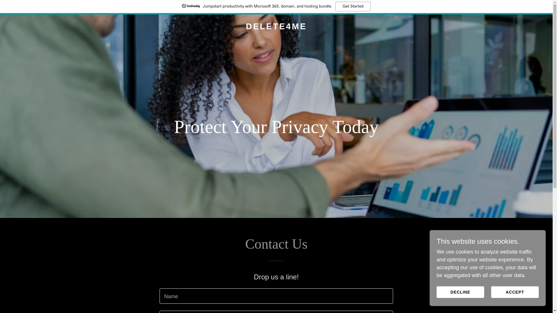 website screenshot of https://delete4me.com/