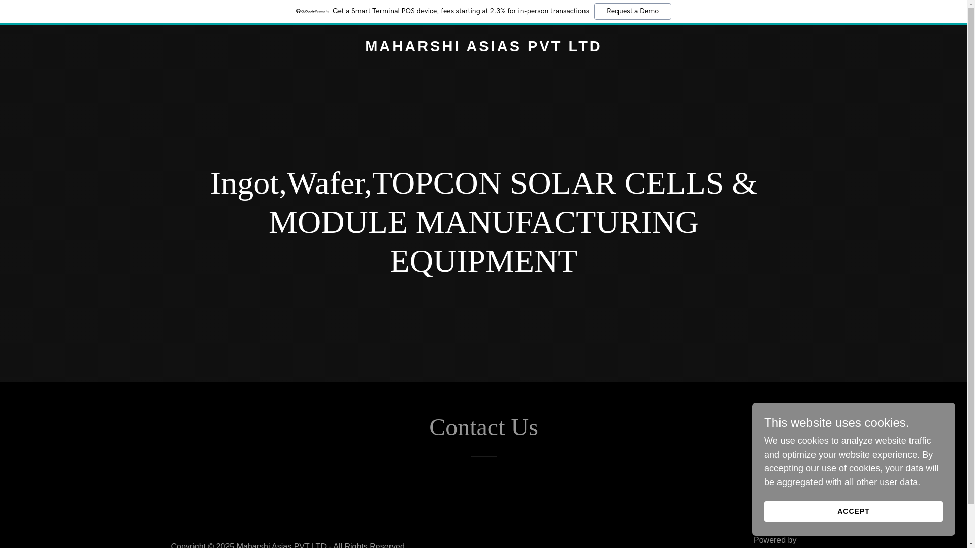 website screenshot of https://maharshiasias.com/