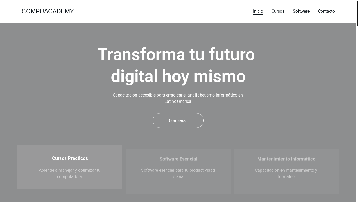website screenshot of https://compuacademy.pro/