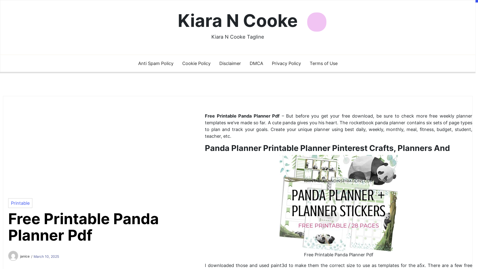 website screenshot of https://kiarancooke.pages.dev/