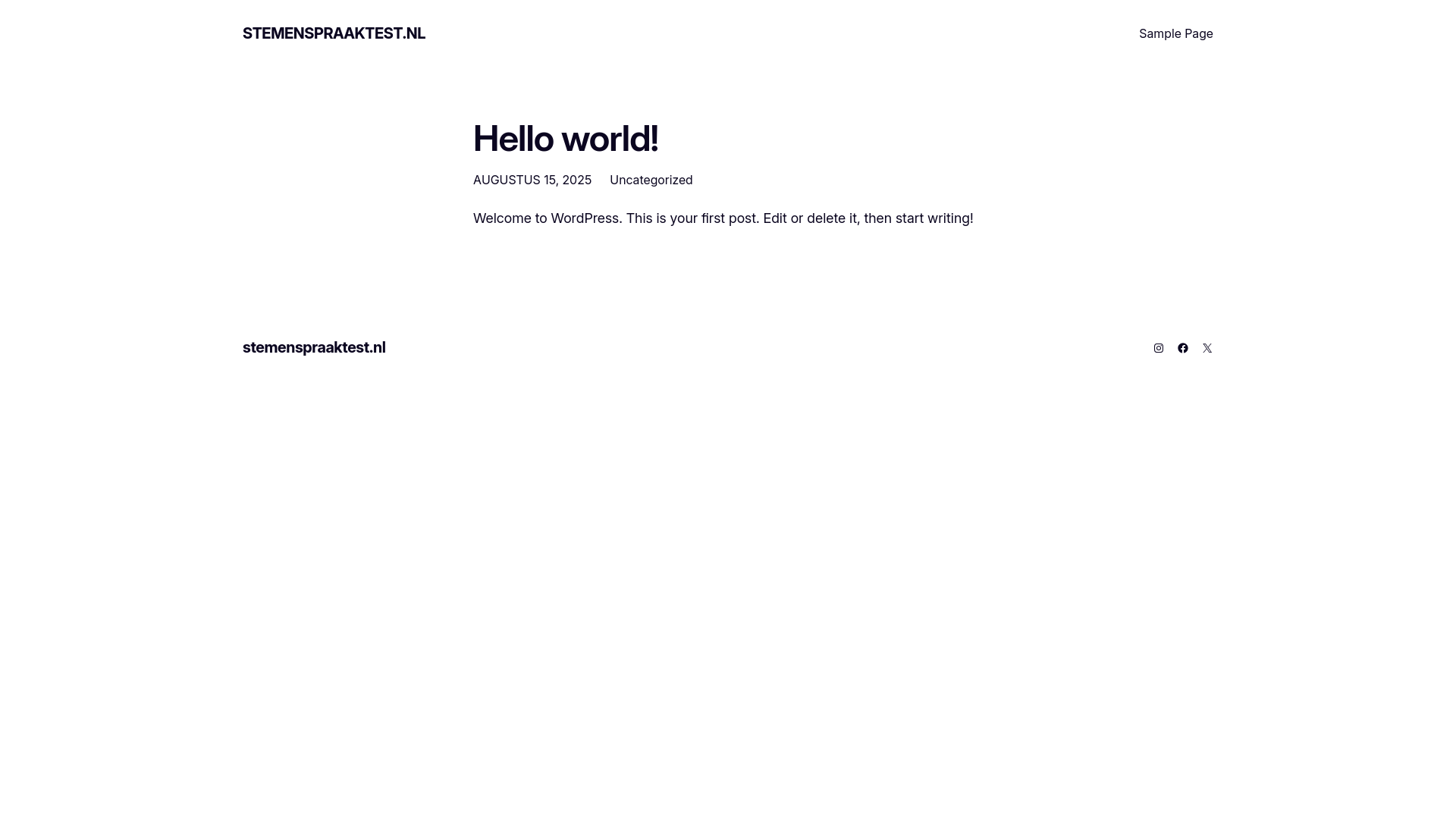 website screenshot of https://stemenspraaktest.nl/