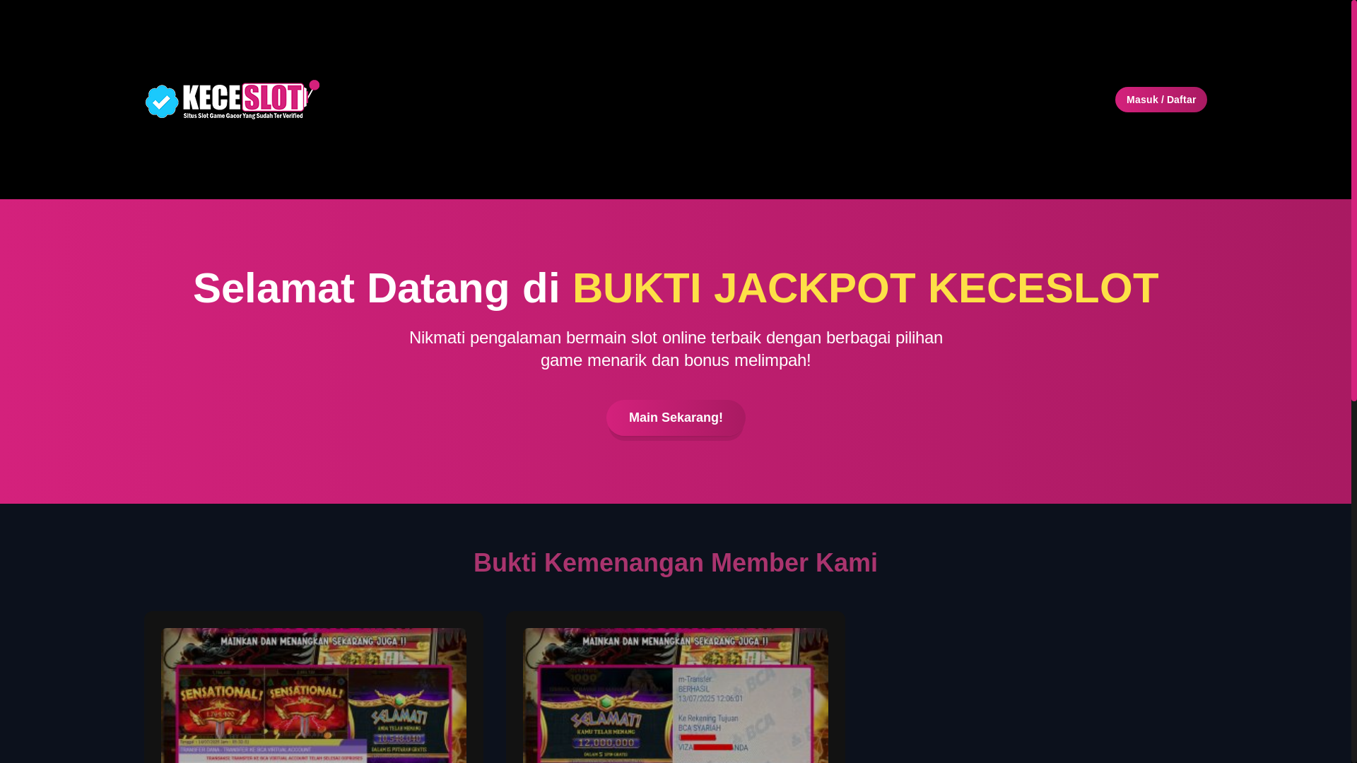 website screenshot of https://jackpotkeceslot.com/