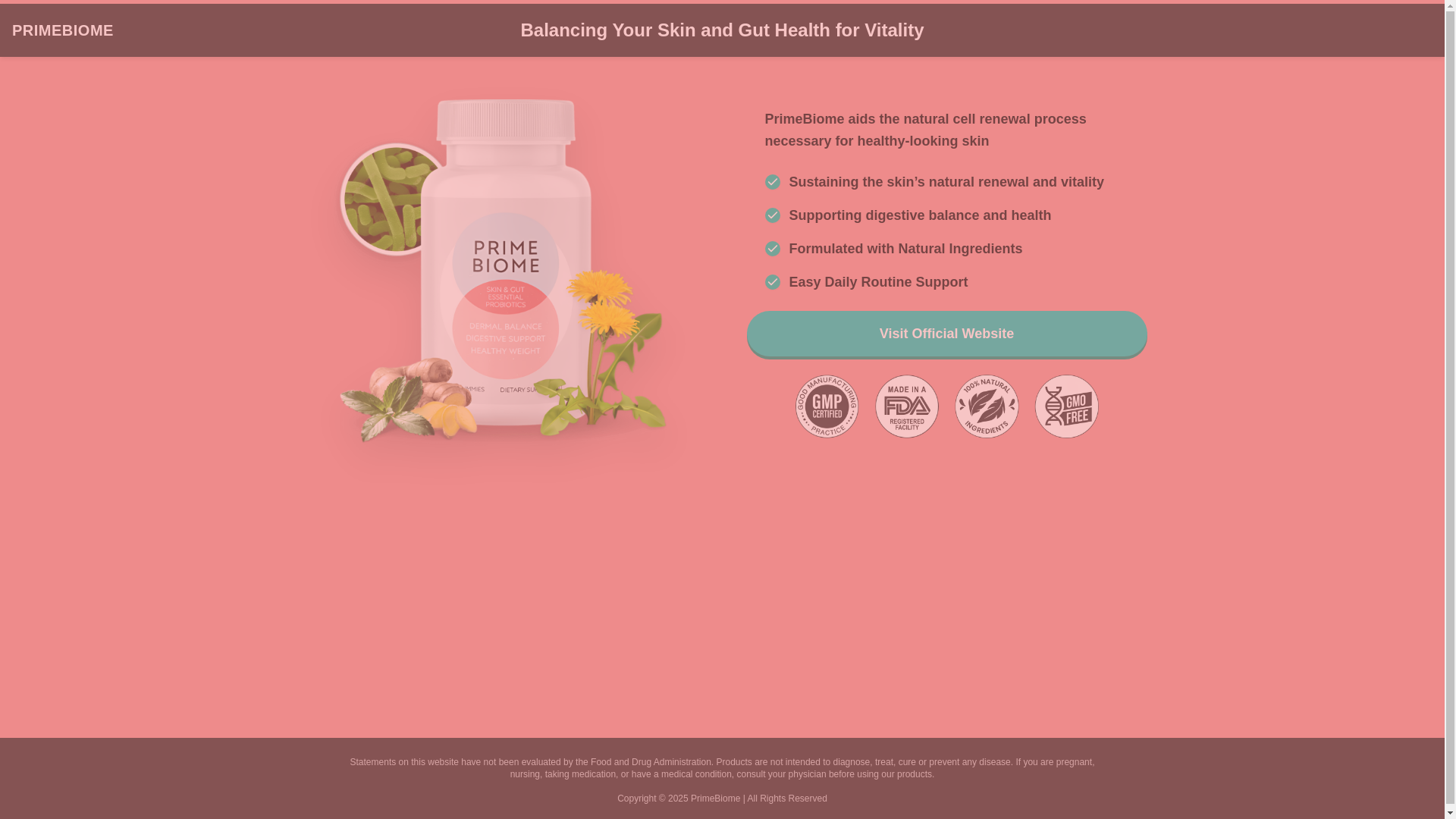 website screenshot of https://biomehealth.shop/