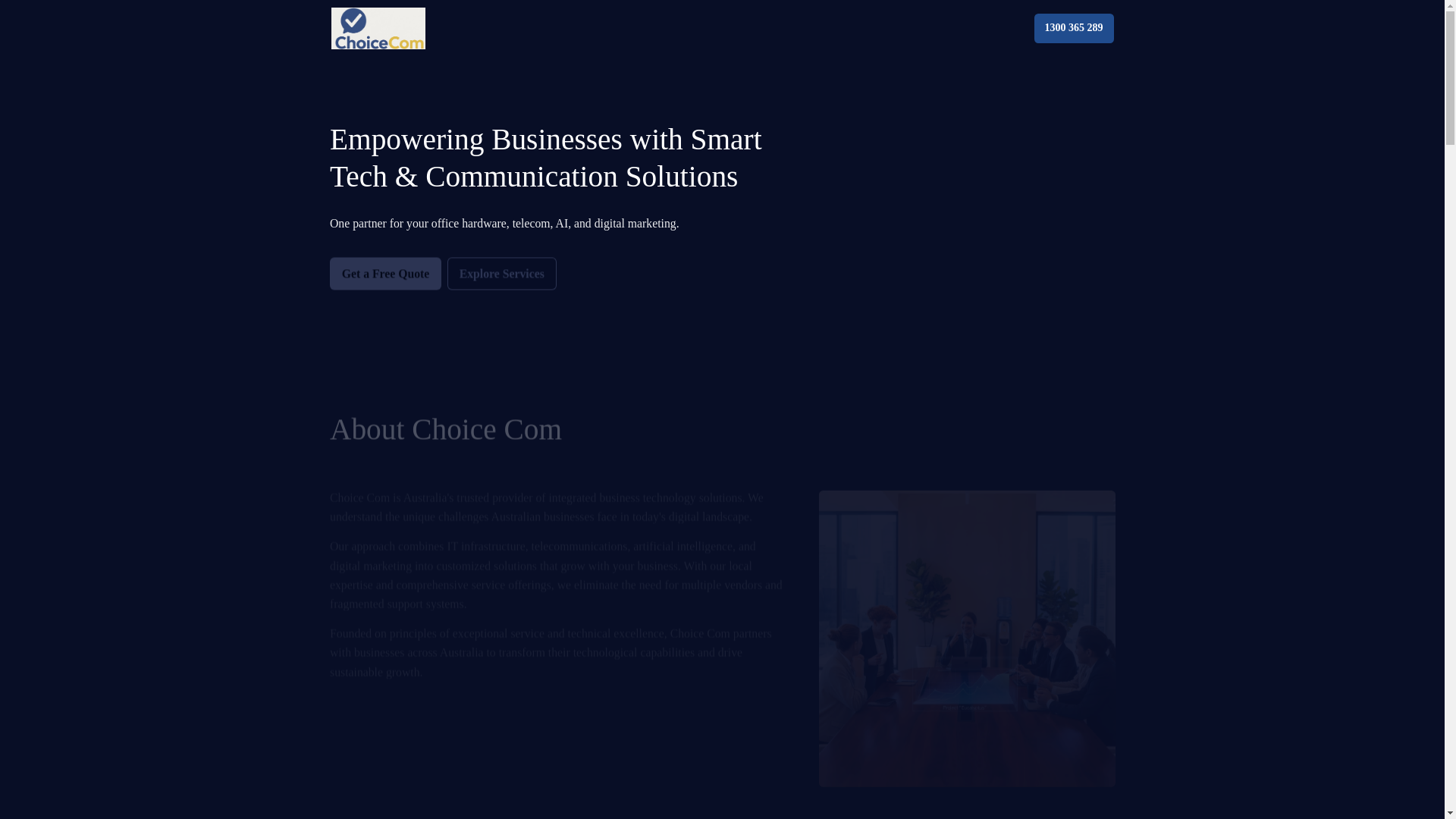 website screenshot of https://choicecom.com.au/