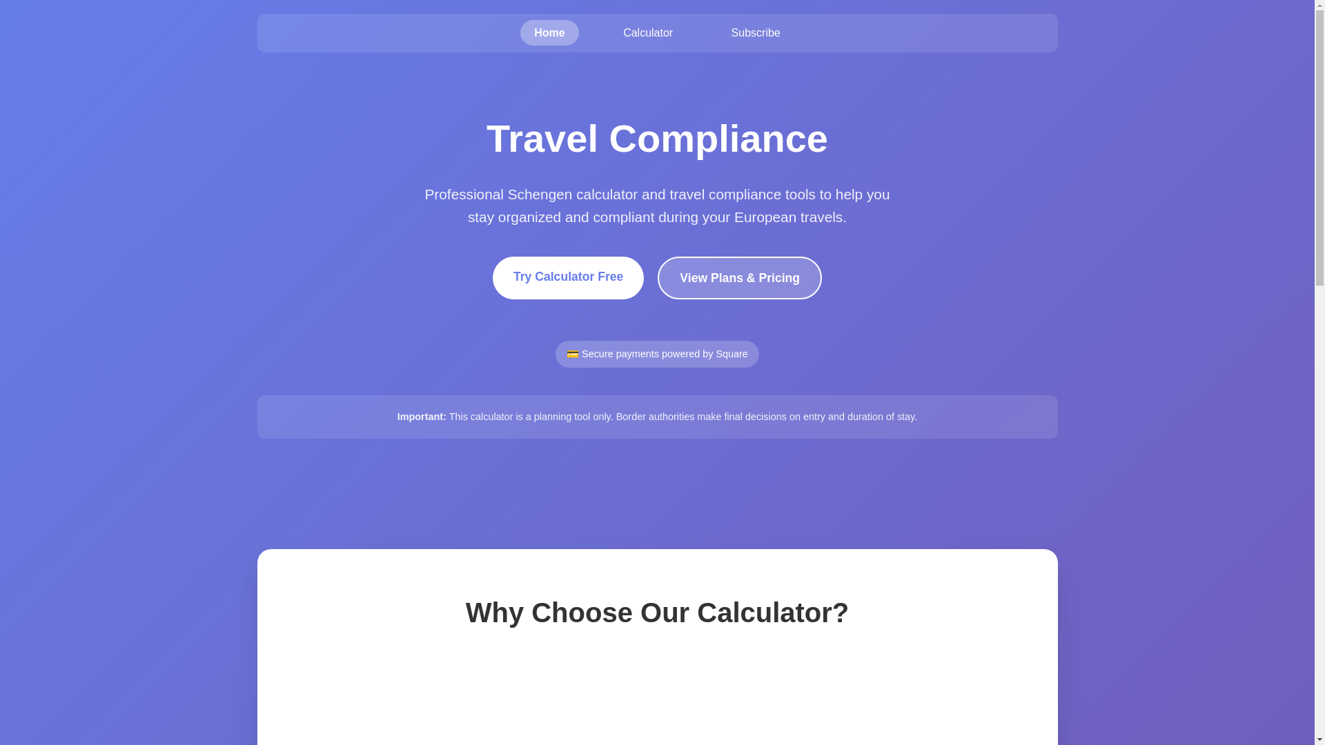 website screenshot of https://travelcompliance.pages.dev/