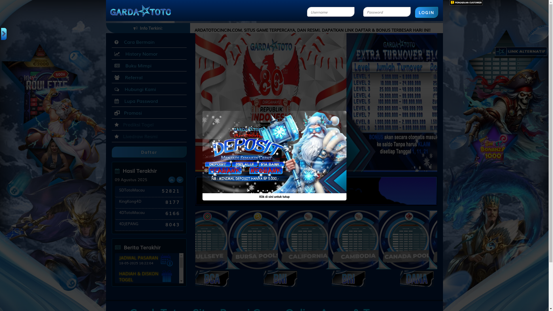 website screenshot of https://gardatotopanah.xyz/