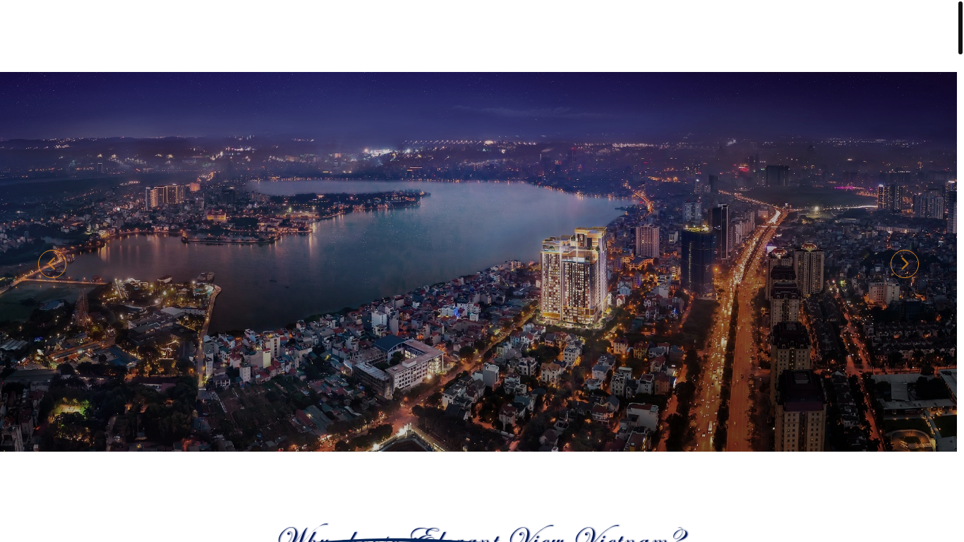 website screenshot of https://elegantviewvietnam.com/