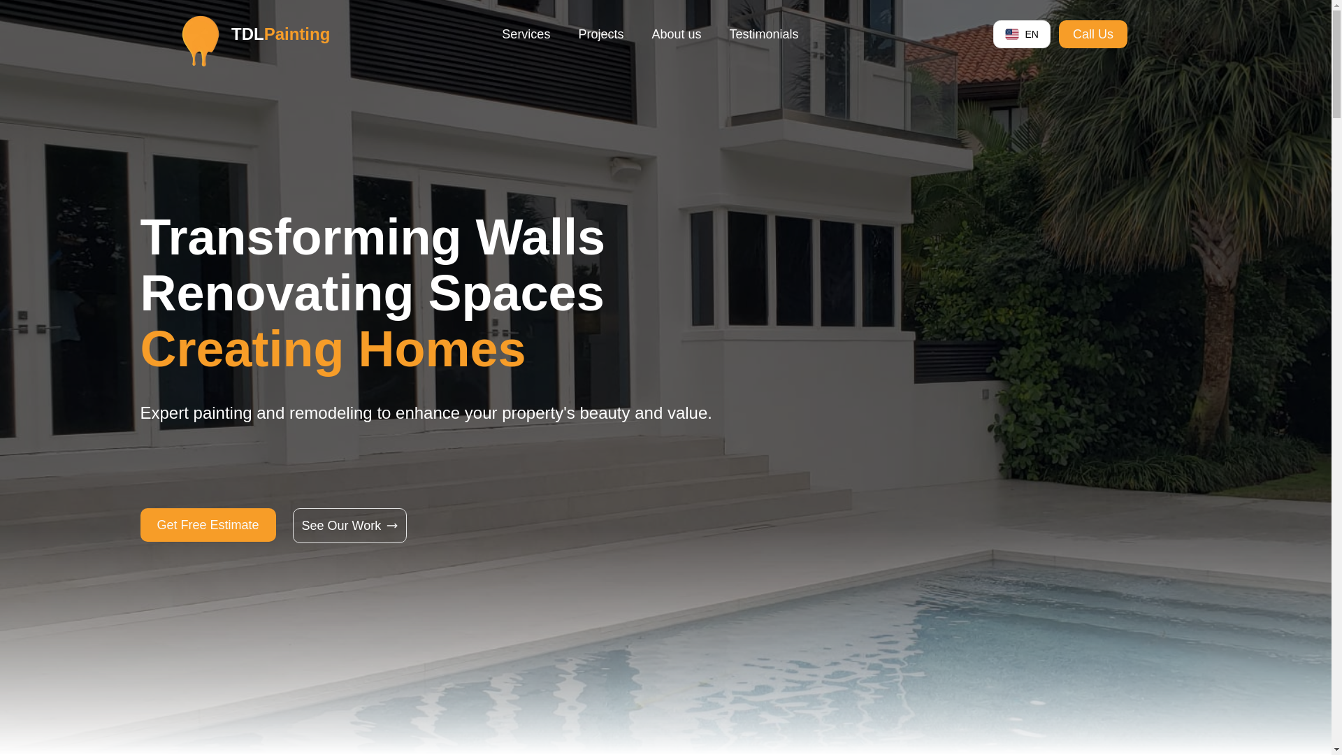 website screenshot of https://tdlpaintingandservices.pages.dev/