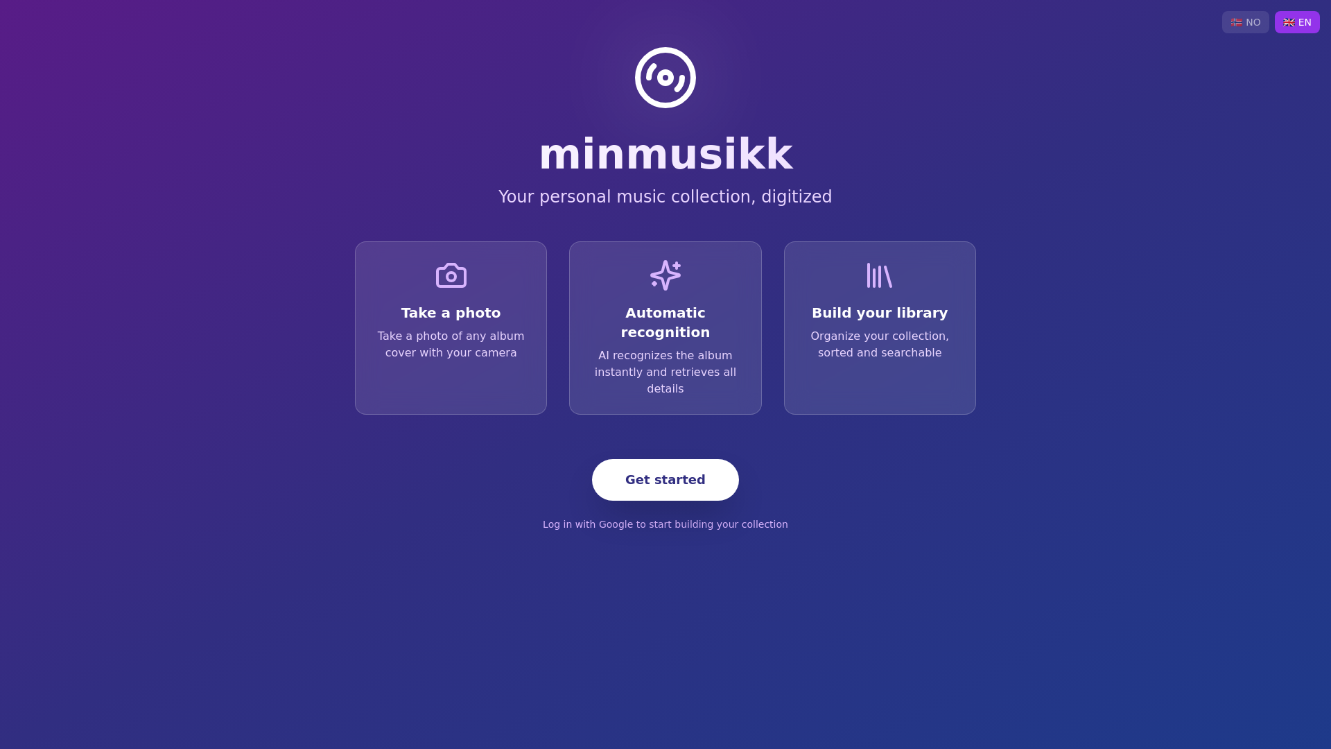 website screenshot of https://minmusikk.mocha.app