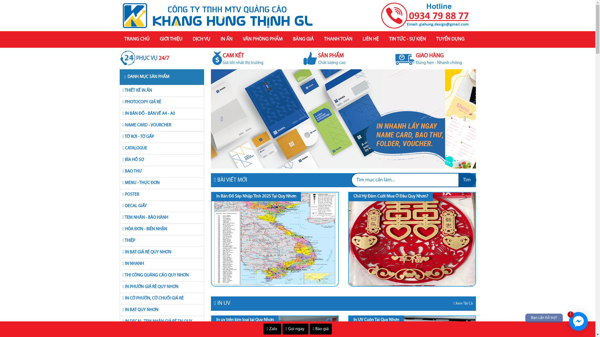 website screenshot of https://ingiarequynhon.com/