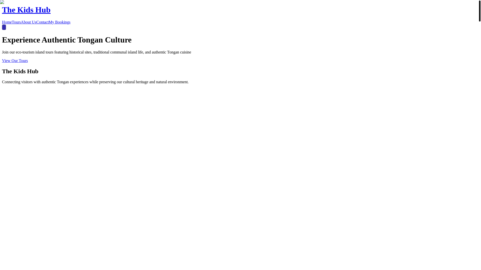 website screenshot of https://thekidshub.work/