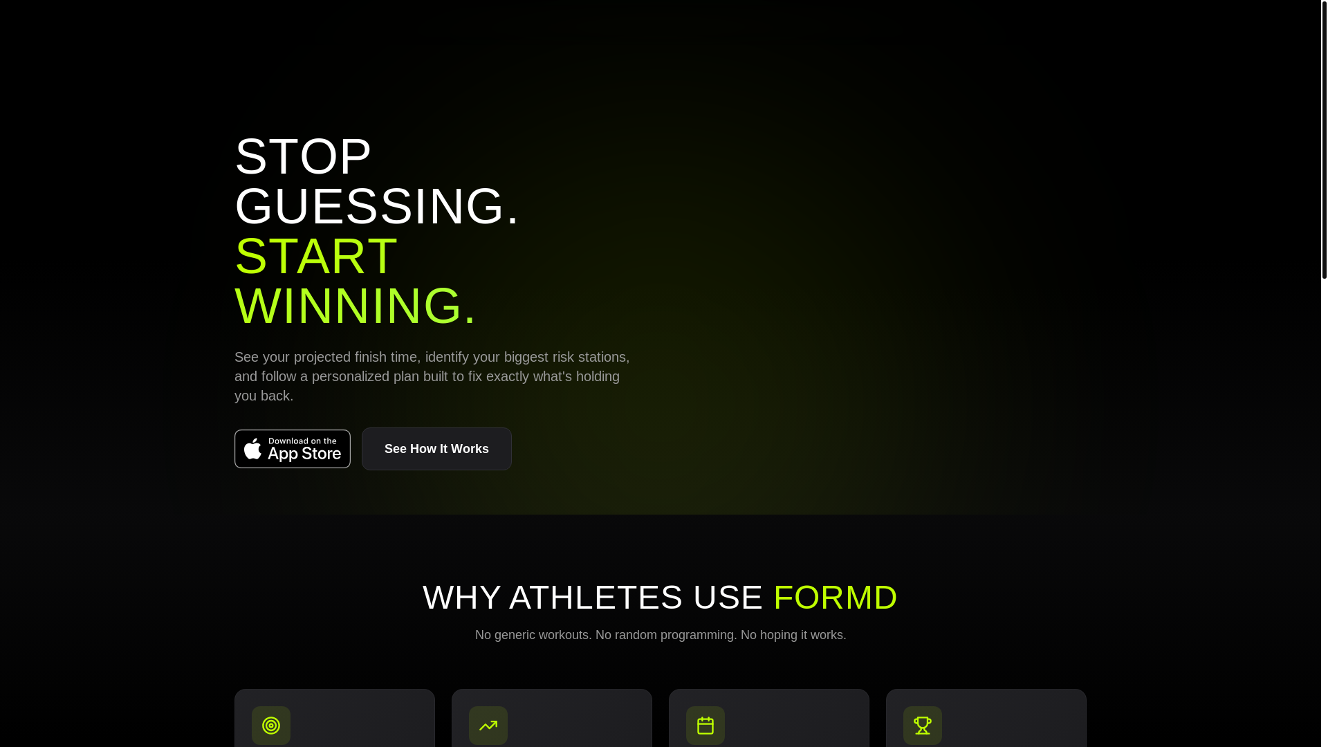 website screenshot of https://tryformd.com/