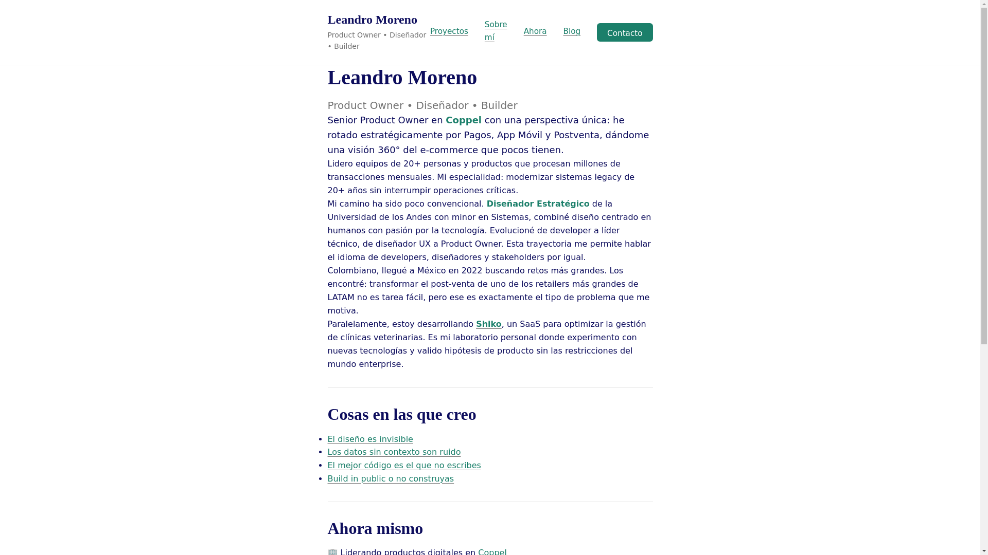 website screenshot of https://leandromoreno.pages.dev/