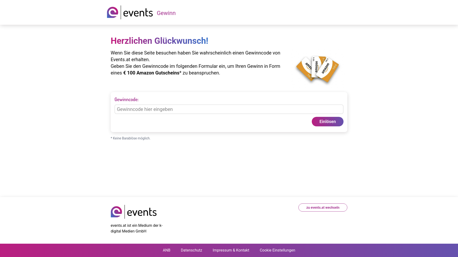 website screenshot of https://events-gewinn.at/