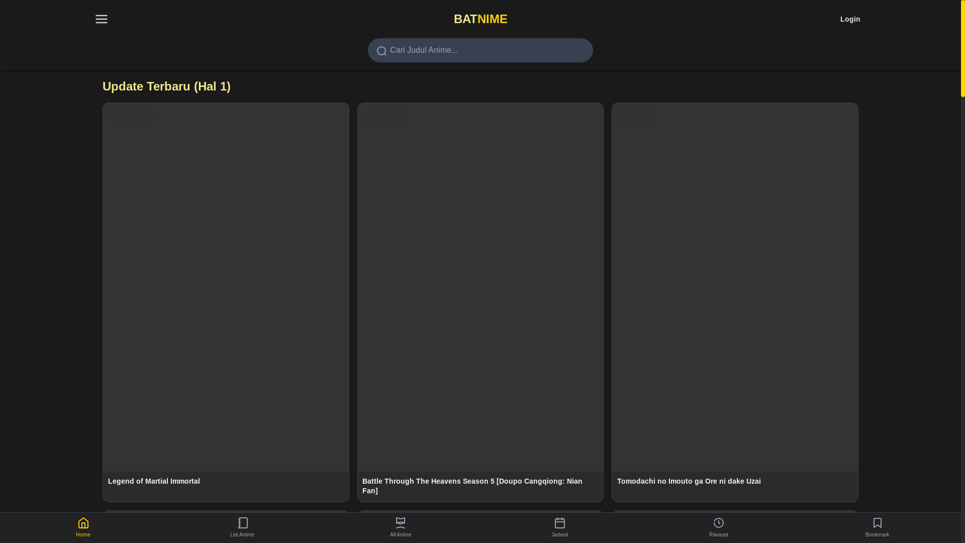 website screenshot of https://batnime.my.id/