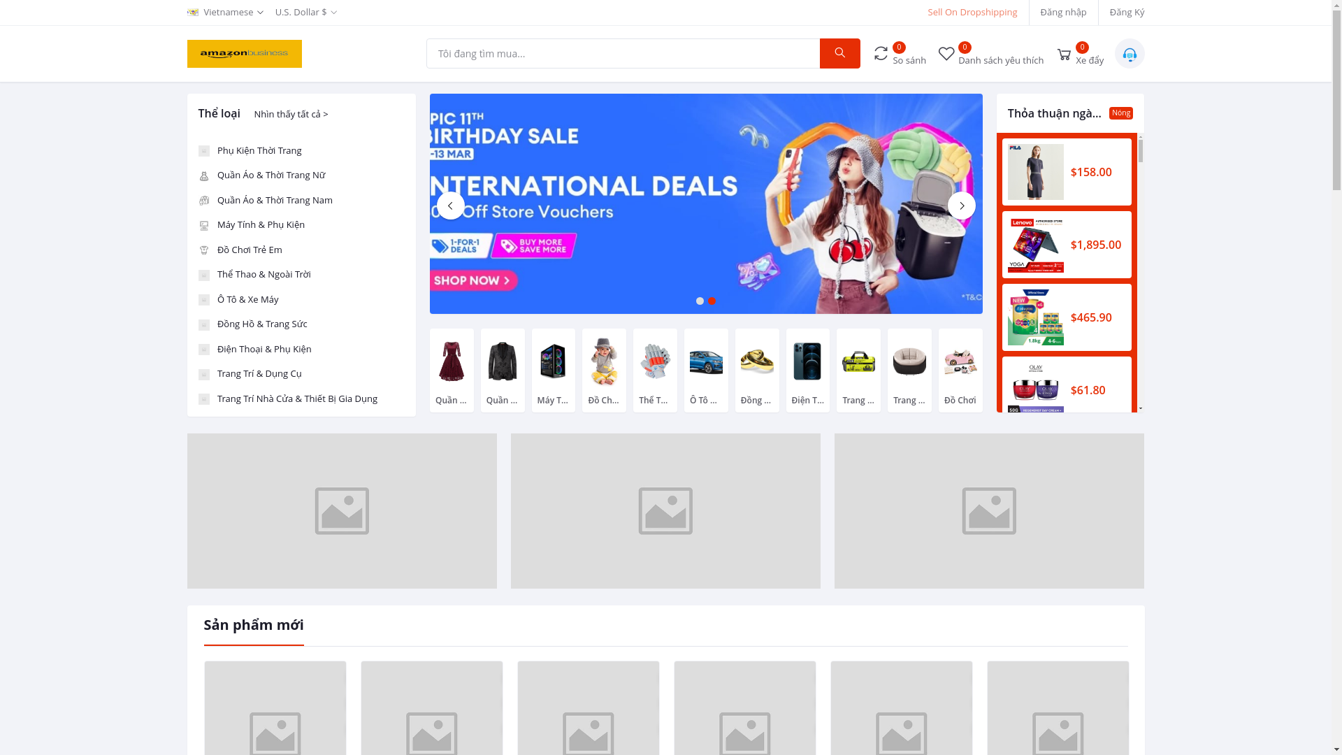 website screenshot of https://dropshipingvn.com/