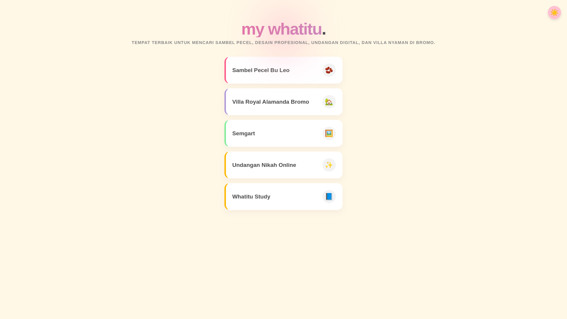 website screenshot of https://mywhatitu.web.id/