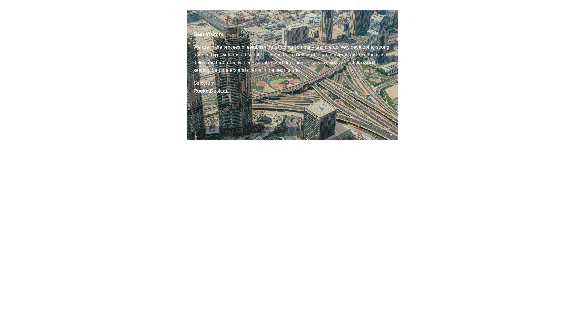 website screenshot of https://rocketdesk.ae/