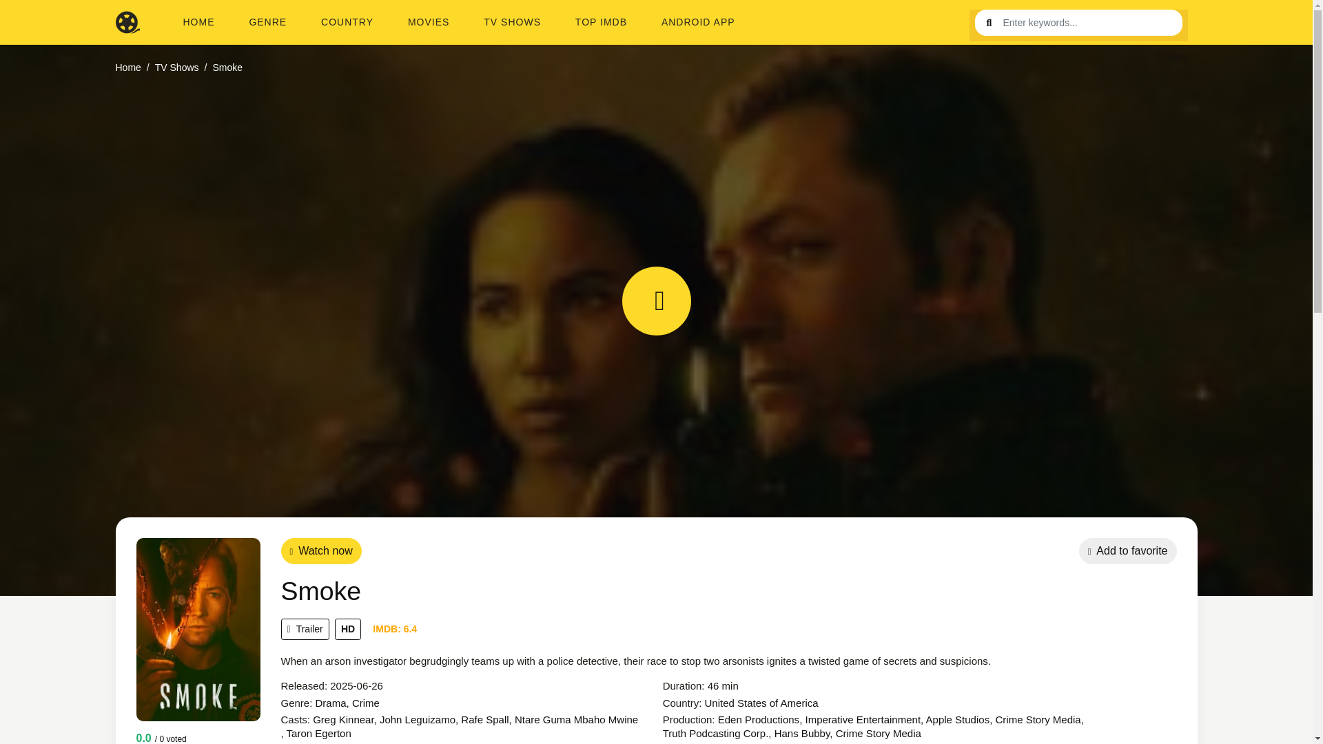 website screenshot of https://attackertv.so/tv/smoke-127354