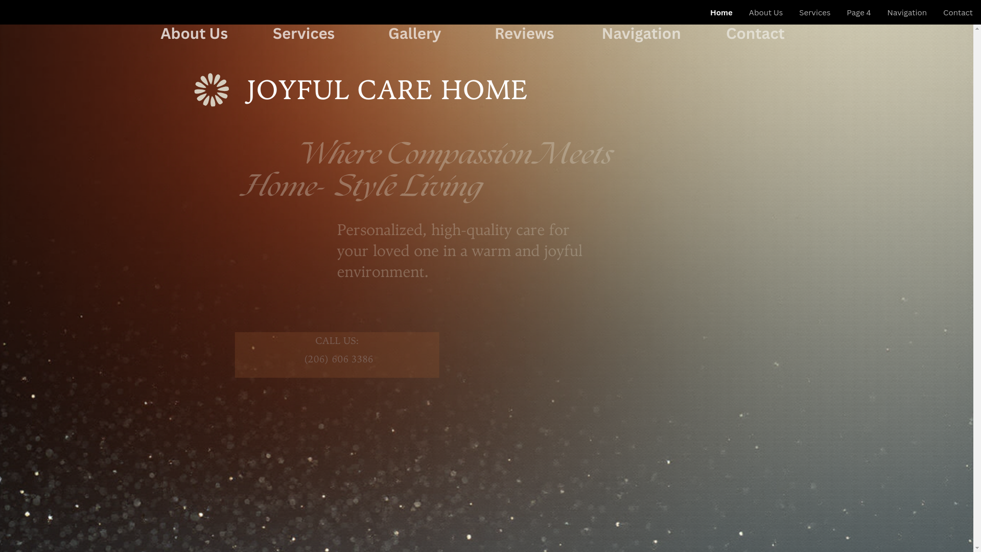 website screenshot of https://joyful-care-home.com/