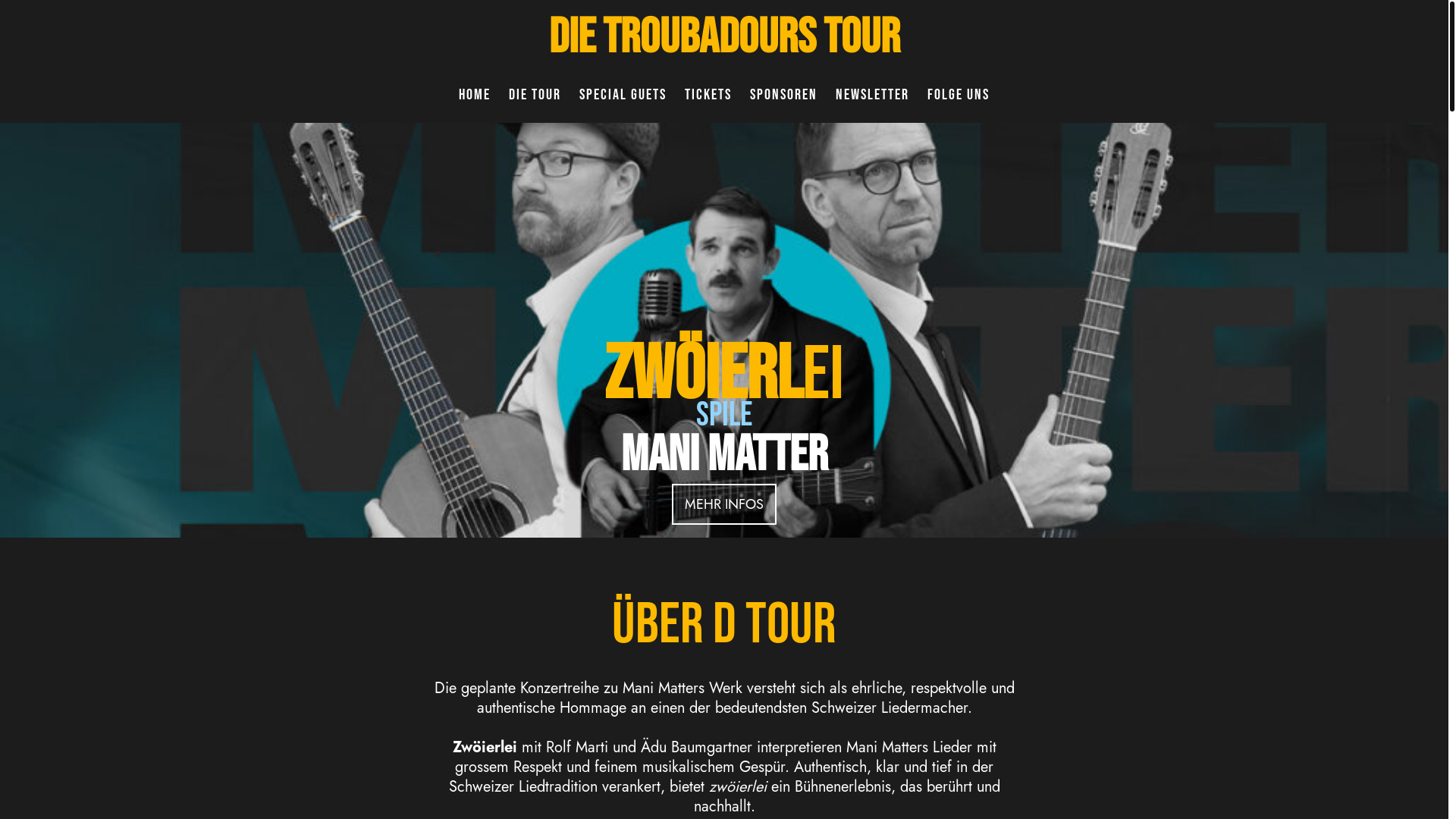 website screenshot of https://troubadours-manimatter-tour.ch/